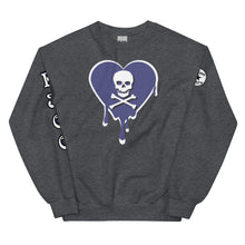 Load image into Gallery viewer, Skull Blue heart dripsUnisex Sweatshirt