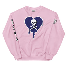 Load image into Gallery viewer, Skull Blue heart dripsUnisex Sweatshirt