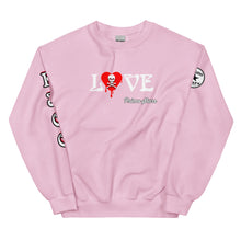 Load image into Gallery viewer, Love Skull Red Heart Drips Unisex Sweatshirt