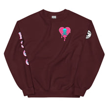 Load image into Gallery viewer, Skull heart drips PB Unisex Sweatshirt