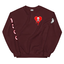 Load image into Gallery viewer, Skull red heart drips Unisex Sweatshirt