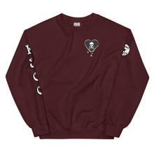 Load image into Gallery viewer, Skull Heart Drips BW C Unisex Sweatshirt