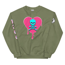 Load image into Gallery viewer, Skull Heart Drips PB Unisex Sweatshirt