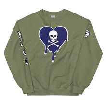 Load image into Gallery viewer, Skull Blue heart dripsUnisex Sweatshirt