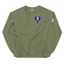 Load image into Gallery viewer, Skull Blue Heart Drips C Unisex Sweatshirt