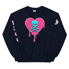 Load image into Gallery viewer, Skull Heart Drips PB Unisex Sweatshirt