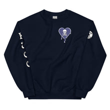 Load image into Gallery viewer, Skull Blue Heart Drips C Unisex Sweatshirt