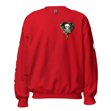 Load image into Gallery viewer, Camo Red SkullHeart Drips C Unisex Sweatshirt