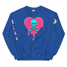 Load image into Gallery viewer, Skull Heart Drips PB Unisex Sweatshirt