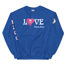 Load image into Gallery viewer, Love Skull Heart Drips Pink Unisex Sweatshirt
