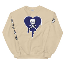 Load image into Gallery viewer, Skull Blue heart dripsUnisex Sweatshirt