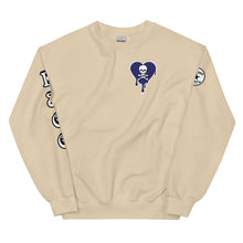 Load image into Gallery viewer, Skull Blue Heart Drips C Unisex Sweatshirt