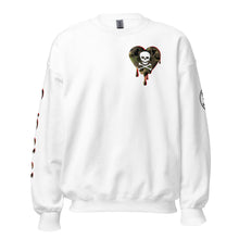 Load image into Gallery viewer, Camo Red SkullHeart Drips C Unisex Sweatshirt