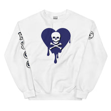 Load image into Gallery viewer, Skull Blue heart dripsUnisex Sweatshirt