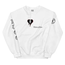 Load image into Gallery viewer, Love Skull Heart Drips B w/Red Unisex Sweatshirt