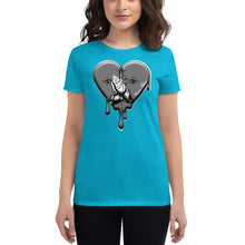 Load image into Gallery viewer, Prayer Hands Heart Drips Women's short sleeve t-shirt