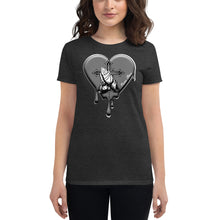 Load image into Gallery viewer, Prayer Hands Heart Drips Women's short sleeve t-shirt
