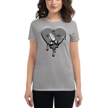 Load image into Gallery viewer, Prayer Hands Heart Drips Women's short sleeve t-shirt