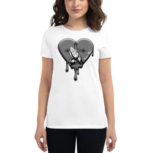 Load image into Gallery viewer, Prayer Hands Heart Drips Women's short sleeve t-shirt