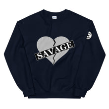 Load image into Gallery viewer, Broken Heart Savage gray Unisex Sweatshirt