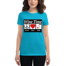 Load image into Gallery viewer, WIne time plw Women's short sleeve t-shirt