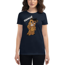 Load image into Gallery viewer, Women's Savage bear logo short sleeve t-shirt