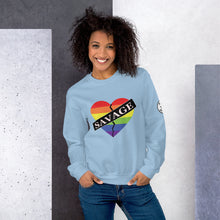 Load image into Gallery viewer, Savage Broken Heart Rainbow Unisex Sweatshirt