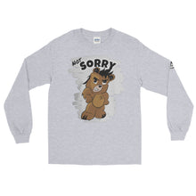Load image into Gallery viewer, Not Sorry Logo Bear Men’s Long Sleeve Shirt