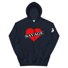 Load image into Gallery viewer, Broken Heart Savage Red Unisex Hoodie