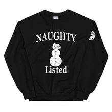 Load image into Gallery viewer, Naughty Listed Snowman Unisex Sweatshirt