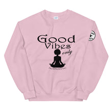 Load image into Gallery viewer, Good Vibes Only Yoga BL Unisex Sweatshirt
