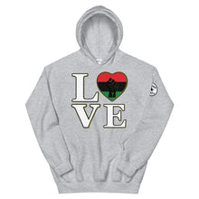 Load image into Gallery viewer, LOVE black fist heart Unisex Hoodie