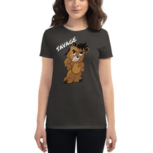 Load image into Gallery viewer, Women's Savage bear logo short sleeve t-shirt