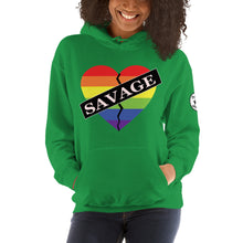 Load image into Gallery viewer, Savage Broken Heart Rainbow Unisex Hoodie