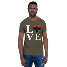 Load image into Gallery viewer, LOVE Black heart fist Short-Sleeve Unisex T-Shirt