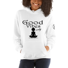 Load image into Gallery viewer, Good Vibes only yoga BL Unisex Hoodie