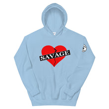 Load image into Gallery viewer, Broken Heart Savage Red Unisex Hoodie