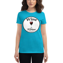 Load image into Gallery viewer, Wine Time Label 2020 Women's short sleeve t-shirt
