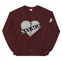 Load image into Gallery viewer, Broken Heart Savage gray Unisex Sweatshirt
