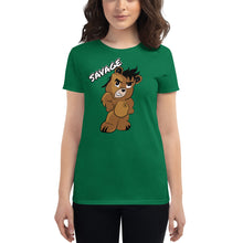 Load image into Gallery viewer, Women's Savage bear logo short sleeve t-shirt