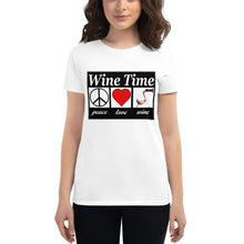 Load image into Gallery viewer, WIne time plw Women's short sleeve t-shirt