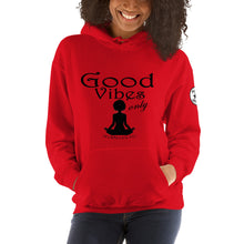 Load image into Gallery viewer, Good Vibes only yoga BL Unisex Hoodie