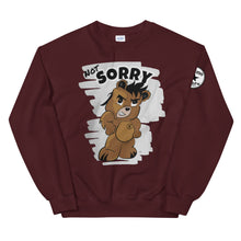 Load image into Gallery viewer, Not Sorry Logo Bear Unisex Sweatshirt