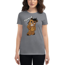 Load image into Gallery viewer, Women's Savage bear logo short sleeve t-shirt