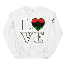Load image into Gallery viewer, LOVE black fist heart Unisex Sweatshirt