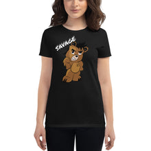 Load image into Gallery viewer, Women's Savage bear logo short sleeve t-shirt
