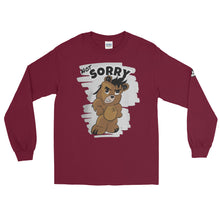 Load image into Gallery viewer, Not Sorry Logo Bear Men’s Long Sleeve Shirt