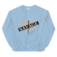 Load image into Gallery viewer, Broken Heart Savage gray Unisex Sweatshirt