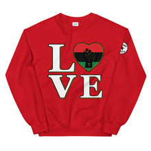 Load image into Gallery viewer, LOVE black fist heart Unisex Sweatshirt
