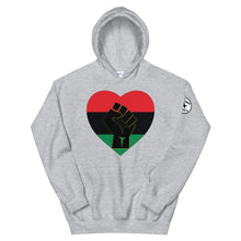 Load image into Gallery viewer, Black heart fist Unisex Hoodie
